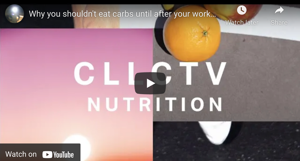 No CARBS until after your workout!