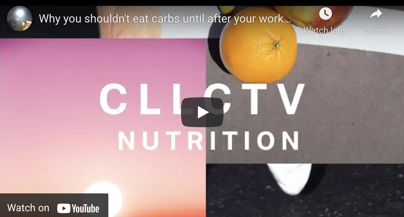 No CARBS until after your workout!