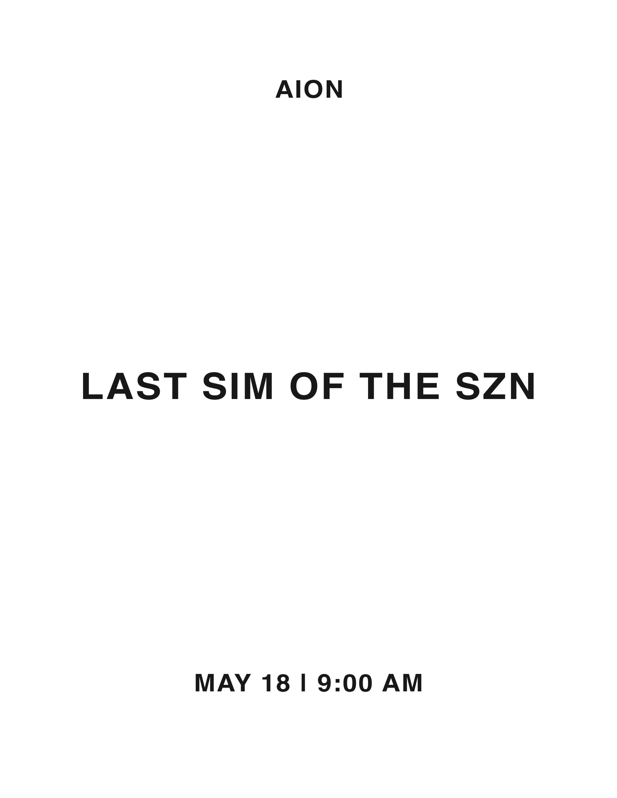 LAST SIM OF THE SZN